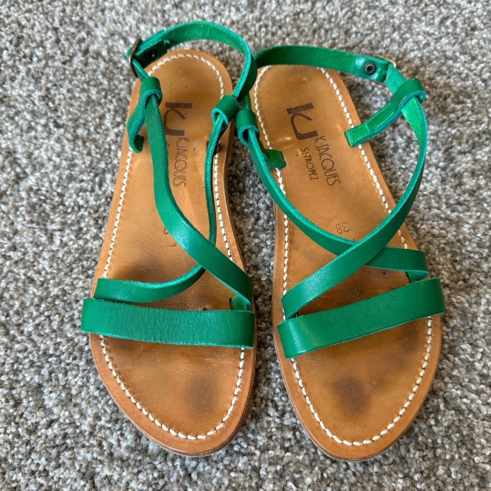 K.Jacques green sandals